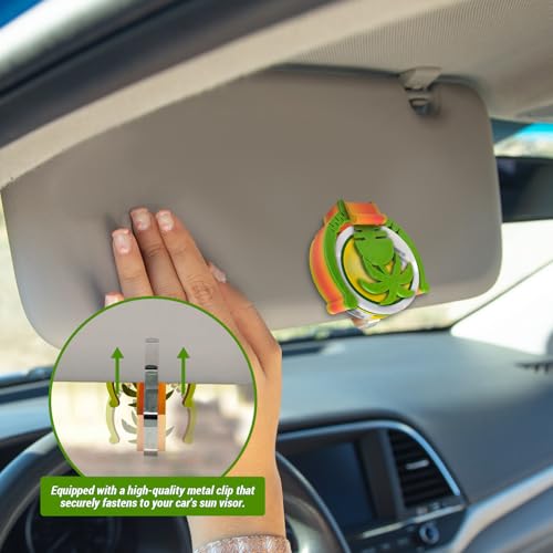 Image of Car Visor Clip Holder for ZYN，Suitable for cans of 2.75 inch*0.78 inch,Universal high-Temperature Resistant Sun Visor Accessories for Bag cansInterior Car Accessories for Organization(Miami)