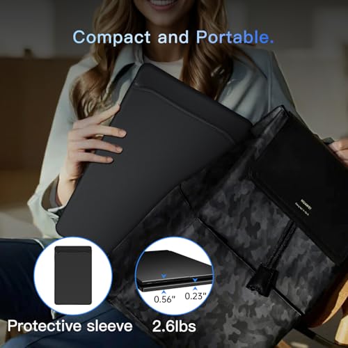 Image of Portable Monitor 15.6 inch FHD 1080p with 13500mAh Built-in Battery, Kickstand & Speakers, HDMI USB C External Travel Monitor for Laptops, PC, Mac, Xbox, Switch, and PS5 /4