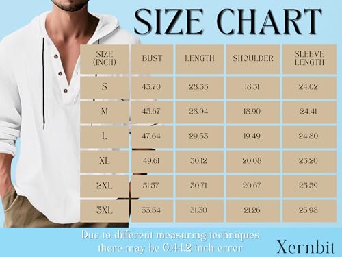 Mens Linen Long Sleeve Shirt Summer Casual Lightweight Hoodie Fashion Loose Solid Color Hooded Tops Button Neck3