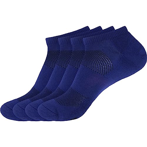 Image of BambooMN Men and Women's Rayon from Bamboo Low Cut Ankle Socks for Sports, Work and Everyday Wear - 4 Pairs - Unisex Sizing