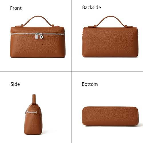 Image of DORIS&JACKY Small Leather Crossbody Bag for Women Designer Mini Top Handle Clutch Phone Bag with Adjustable Shoulder Strap