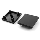 uxcell ブラック 押し出し 端部キャップ 40mm x 40mm Tスロット アルミ構成 2個入