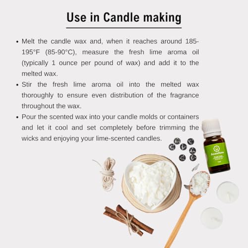 Image of ASIAN AURA Ceramic Aroma Diffuser Oil Set (10ml Each) Pack of 6| Home Fragrance & Aromatherapy | Meditation /Yoga (60 Ml, Fresh Lime)