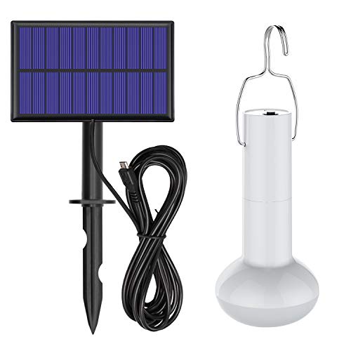 Jirvyuk Lampadina Solare Portatile con Pannello