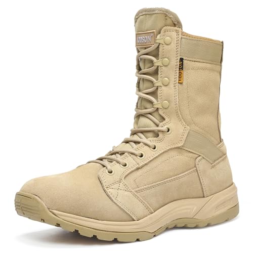 Men's 8'' Military Tactical Boot Lightweight Combat Work Boots
