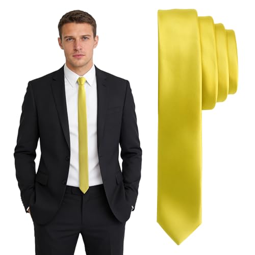 Image of Skinny Tie Men Women 2 inch (5CM) Slim Necktie Solid Thin Ties Formal
