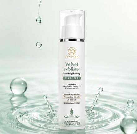 Image of Velvety Exfoliator Skin Brightening Face Wash | Nourishing & Revitalizing - Exfoliate, Brighten & Even Skin Tone with Glutathione, Kojic Acid & Vitamin C 50ml | Suitable for All Skin Types