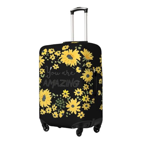 Wild Daisy Flower Print Luggage Suitcase Cover Protector Luggage Washable Covers With Concealed Zipper2