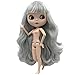 1/6 BJD Dolls is Similar to Neo Blyth, 4-Color Changing Eyes Matte Face and Ball Jointed Body Dolls, 12 Inch Customized Dolls Can Changed Makeup and Dress DIY, Nude Doll Sold Exclude Clothes (SNO.49)