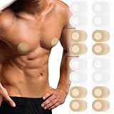 Velmitten 200 Stück (100 Paar) Herren Brustwarzenabdeckungen, Brustwarzenabdeckungen für Herren, kein Scheuern, Laufen, Nip Protector Hider Tape für Laufen, Fitness, Alltag, Hautton, Weiß, 1.77 inches