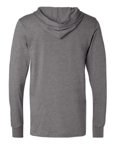 Bella + Canvas Unisex Jersey Long-Sleeve Hoodie (3512)- DEEP HEATHER,2XL4