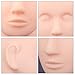 Practice Training Head with 10 Pairs Practice Eyelash Strips, Beauty Star Makeup Cosmetology Mannequin Doll Head, Eyelashes Extension Face Makeup Massage Practice, Stainless Steel Lash Tweezers