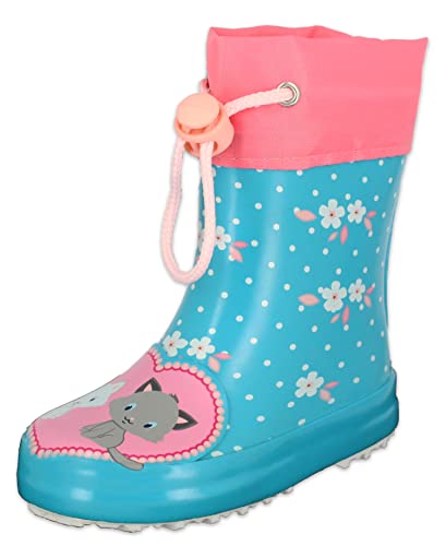Beck Mädchen Kätzchen 4011 Gummistiefel, Türkis, 18 EU