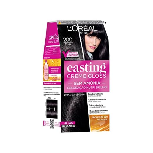 Coloração Casting Creme Gloss, L'Oréal Paris, Preto, Casting Creme