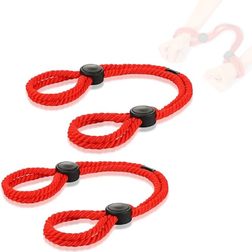 Lot de 2 cordes en coton réglables rouges