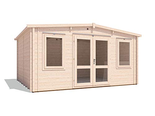 Dunster House Insulated Garden Log Cabin Timber Man Cave Home Office - Warmalog Severn 5mx4m