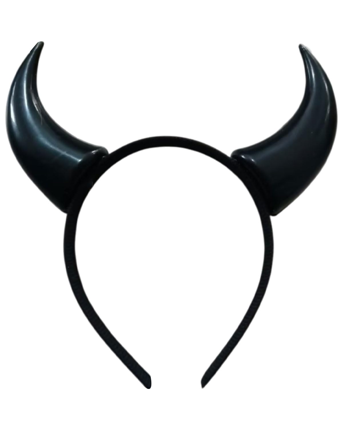 BNREOZA 1 Stück Teufelshorn-Haarband, Vampir-Dämonen, Kuhhorn, Haarschmuck für Kostümpartys, Halloween, Mardi Gras und Cosplay Haarschmuck (schwarz)