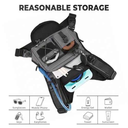 Image of Criuage USA Patent Running Hydration Vest Backpack, Lightweight Chest Pack with 2.0L Water Bladder Bag Daypack for Hiking Running Cycling Race Marathon for Women Men