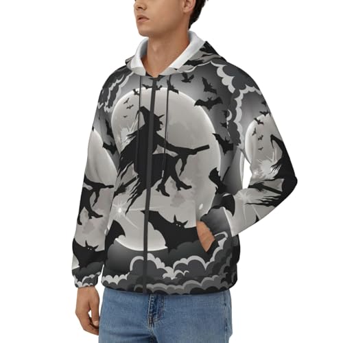 Sweat à capuche sorcière homme pull doux isolant contre le froid d'hiver - 2