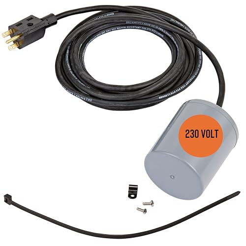 Image of Little Giant RFSN-9 230-Volt, Maximum 13-Amp - 1 HP, Pump Down Piggyback Tethered Float Switch for Pond, Sump, Sewage or Effluent Systems, 15-Ft. Cord, Grey, 599128