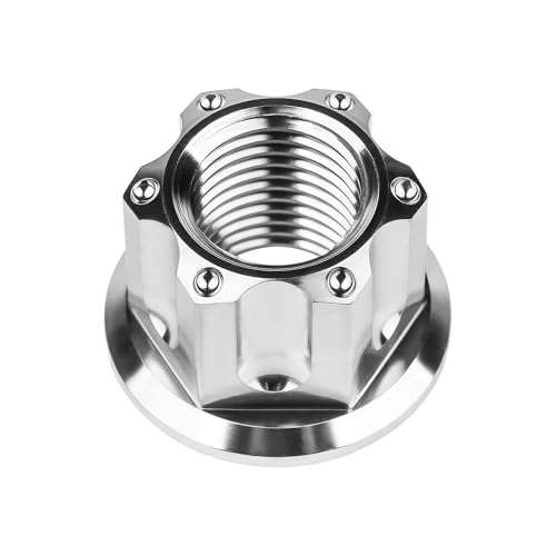 Image of Titanium M6 M8 M10 M12 M14 M16 Flange Bolt Nut Bicycle Motorcycle Rear Axle Car Modification Accessories Pack of 6 (M12 Pitch 1.25mm, Normal Titanium)