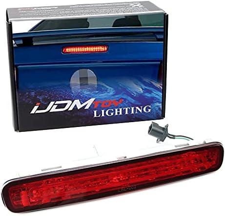 iJDMTOY Red Lens Chrome Reflector Full LED 3rd Brake Light Compatible with 2005-2009 Ford Mustang, Powered by 16 Super Bright Red LED Emitters