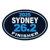 Charmed Running Brand Sydney Marathon 26.2 Finisher Car Magnet with Custom Year Option