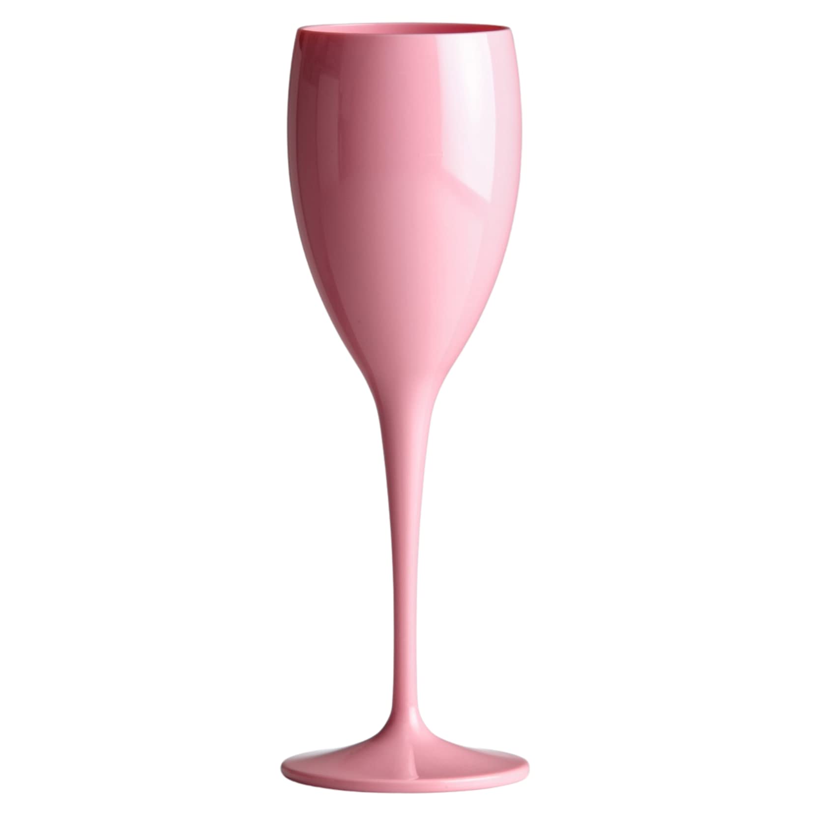 Aios Pink Set Of 6 Unbreakable Polycarbonate Champagne/Prosecco Flutes.