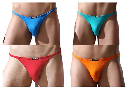Jinshi Mens Bikini Briefs Low Rise Tagless Bamboo Underwear Xl(31"-34")/Us Size M #TOP1