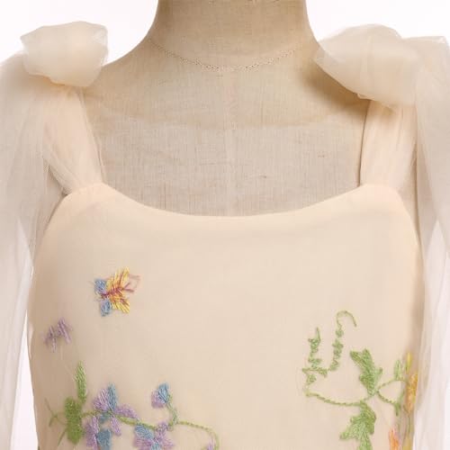 Flower Girl Floal Lace Tulle Dress Princess Backless Wedding Junior Bridesmaid Pageant Communion Dance Maxi Gown3