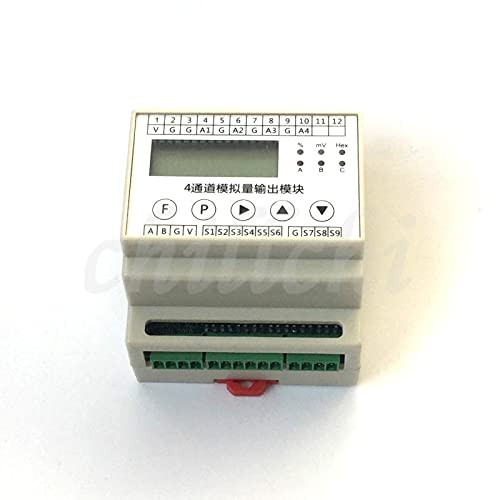 4 Road 12 bit 0-10V Analog Output Module 485 LED dimming LCD Display HD4321 RS485 Interface MODBUS-RTU Protocol - (Color: with Display)