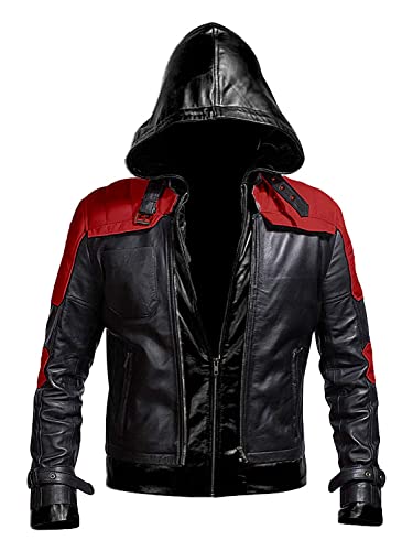 Replica Style Red Hood Men's Faux Leather Jacket