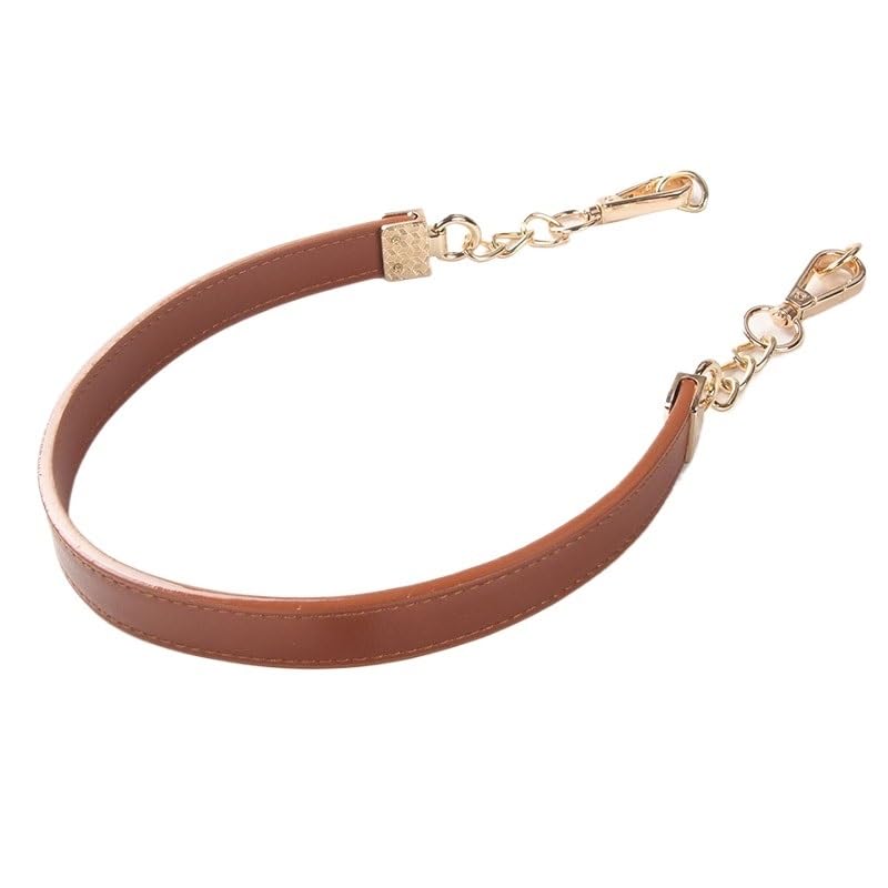 Taschenkette 1PC Umhängetasche Riemen PU Leder Kette Tasche Griff Einfarbig Crossbody Handtasche Gürtel DIY Ersatz Tasche Zubehör Kette FüR Tasche(Coffee,120cm)