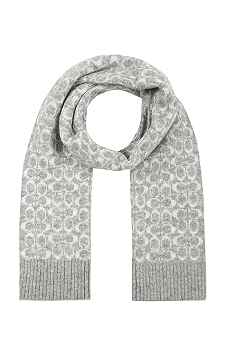 Coach womens Metallic Signature C Jacquard Scarf