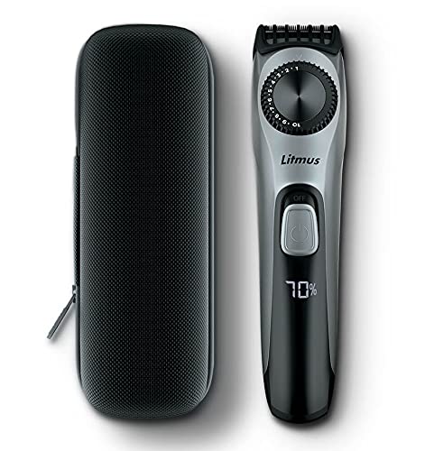 See full amazon price history chart for Litmus Ct-100 Men Beard & Body Trimmer With Hard Shell Carry Case | 20 Length Settings With Comb Lock | 100 Mins. Cordless Run Time | Led Battery Display | Stainless Steel Precision Blades Litmus Ct-100 Men Beard & Body Trimmer With Hard Shell Carry Case | 20 Length Settings With Comb Lock | 100 Mins. Cordless Run Time | Led Battery Display | Stainless Steel Precision Blades (B09B43ZR9S) Amazon Price History, Amazon Price Tracker