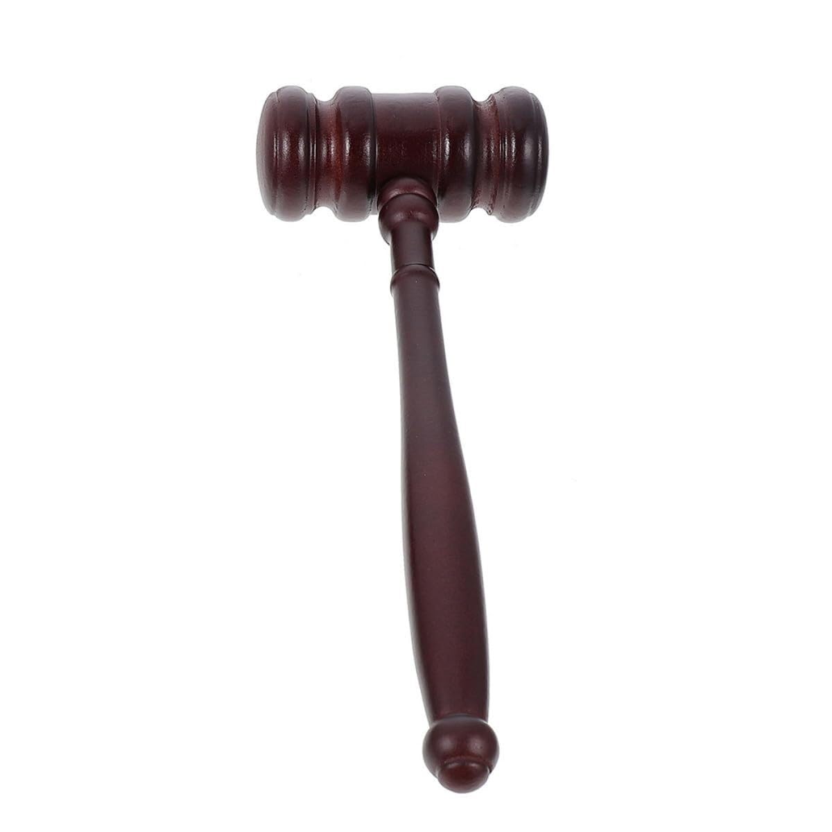 Wooden Judge’s Gavel Hammer, Single Piece Auctioneer Tool for Auctions Role Play & Courtroom Use Wood Mallets