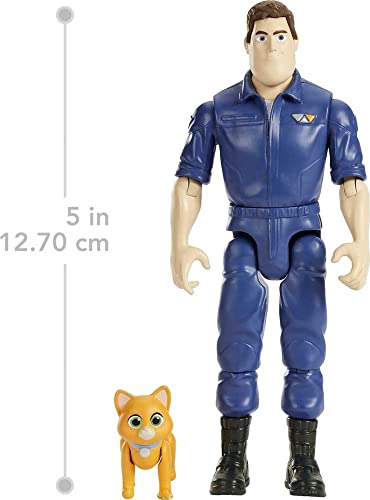 Image of Buzz Lightyear - The Real Story of Buzz Lightyear and Authentic Sox Action Figure, 12 Moving Joints and Sox Robot Cat, Movie Inspired Toy for Kids 4+ Years Old, HHJ80