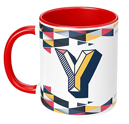 Image of 3D Colorful Alphabet Letter Y Printed Coffee Mug for Girls Boys Friends Love Kids Best Gift for Birthday Anniversary Initial Letter Y (Ceramic Tea Coffee Mug-350ml) - ABV3TM2 123