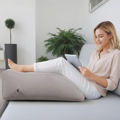 Coussin surélevé jambe gonflable avec support de genou ergonomique - 3