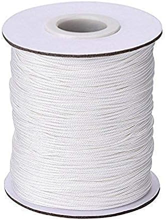Trimming Shop 2mm Braided Nylon Blind Cord 250 Metres White String for Aluminium Blinds Roman Shades & Window Restringing