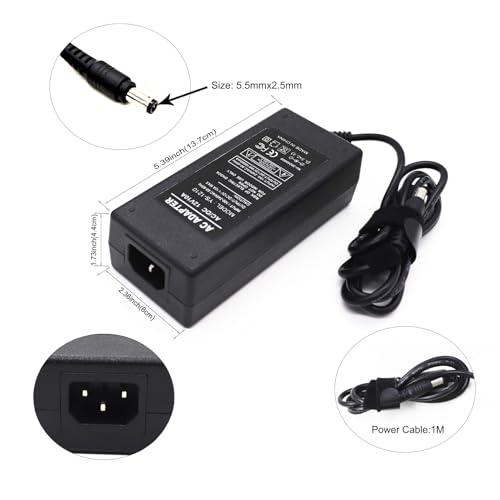 Image of 12V 10A 120W Power Supply Adapter, AC 100-240V to DC 5.5x2.5mm, High-Power LED Driver Transformer for WS2811 WS2815 5050 2835 LED Pixel Strip Lights, CCTV Cameras (12V 10A 120W)