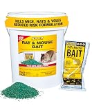 Kaput Rat & Mouse Bait- Effective Warfarin Formula for Rodent Control - Low Toxicity Rat Bait - Indoor & Near-Building Use, 150 Packets, 2 oz Each