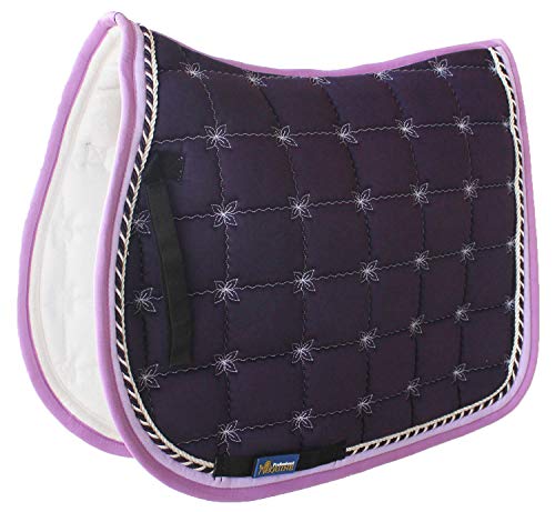 CHALLENGER Horse Cotton Quilted All Purpose English Saddle PAD Trail Contoured Purple 72F38