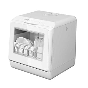 LYYAN Vrijstaande vaatwasser, mini-vaatwasser met 5 wasprogramma’s, opzetvaatwasser, geschikt voor kleine woningen