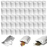 50 Pièces Hermétique Sac Mylar, Sachets Refermables en Film D'aluminium, Anti-Odeur, Stock...