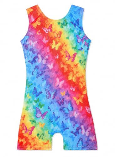 Image of Gymnastics Leotards for Toddler Girls Gym Suits Dance Leotard Sparkly Rainbow Dinosaur Leopard Stars Biketard