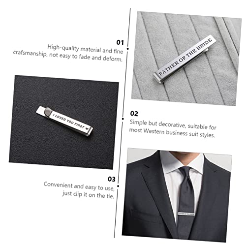 Pasadores de corbata para evitar que se mueva la ropa de boda masculina 7