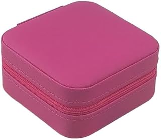 منظم اكسسوارات السفر الجلدي الفاخر من اريكسول بمساحة تخزين مربعة للقلائد والخواتم والاقراط للاستخدام اليومي والسفر