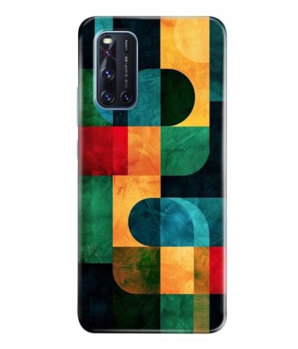 Image of Pattern Colorful Printed Hard Back Case Cover & Compatible for Vivo V19 (Multicolor) - D1812