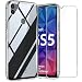 Produktbild LYJERRY Hülle Transparent Weich handyhülle für Gigaset GS5 Gigaset GS5 Lite Hülle,1panzerglas und 1hülle Schutzhülle Bumper Cover Silikon Gel für Gigaset GS5 Gigaset GS5 Lite Hülle durchsichtig